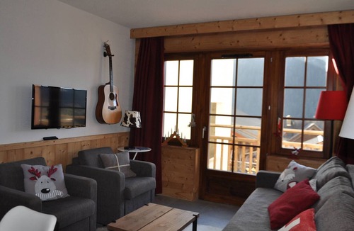 Chatel Apartment | Central Châtel apartment with balcony and pool access