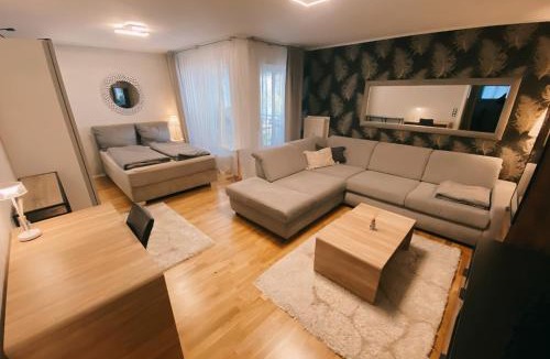 Sudweststadt Ostlicher Teil Apartment | Central Studio with Balcony & Garage – APOLONIAliving