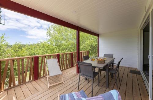 Hasparren Ski Chalet | Chalet Haizea climatisé 2 à 4 pers 2 sdb, , calme avec piscine à Hasparren Pays Basque 25 min des plages