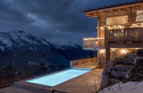Mayens-de-Riddes Ski Chalet | Chalet V with lift, heated pool and breathtaking views