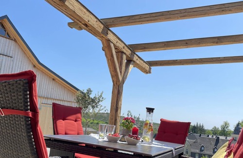 Feilitzsch Ski Chalet | Chalet vacation apartment "Ährenglück", 70 sqm & wellness/fitness/sauna - Bergrödelhof