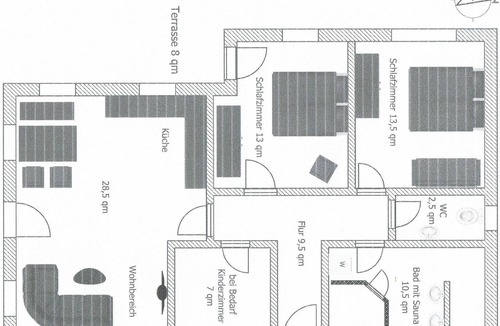 Inzell Ski Chalet | Chalet West für 4 Personen, 2 Separate Schlafzimmer, 80 m²