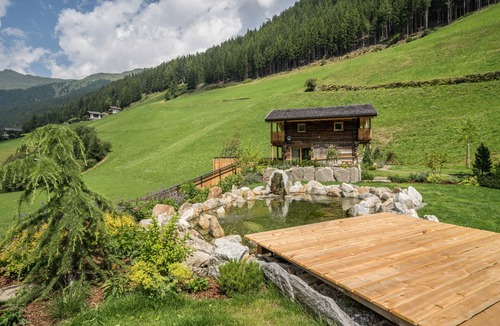 San Leonardo in Passiria Ski Chalet | Chalet 'Zu Wosser' with Mountain View, Private Terrace and Garden