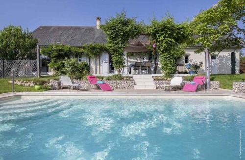 Monteaux Bed & Breakfast | CHAMBRE D'HOTES AVEC VENTILATEUR AU PLAFOND piscine chauffée et couverte, SPA, sauna