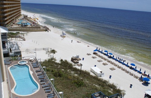 Lower Grand Lagoon Condo | CHARMING BEACHFRONT 1BR/2BA LOW FLOOR AMAZING VIEWS & SUNSETS!