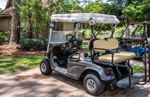 Miramar Beach Condo | Charming Beach Cottage with GOLF CART! Golf Course View, Screened Porch, Pool