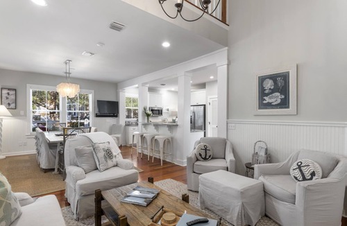 WaterSound Beach House | Charming Beach Retreat with Private Pool, Fire Pit, Bikes and Golf Cart