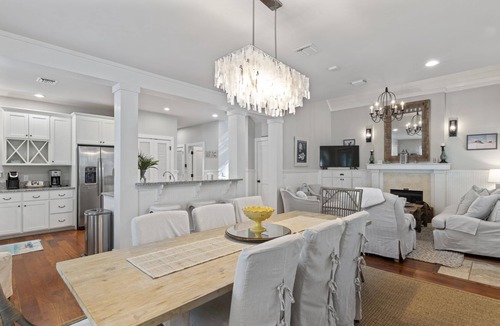 WaterSound Beach House | Charming Beach Retreat with Private Pool, Fire Pit, Bikes and Golf Cart