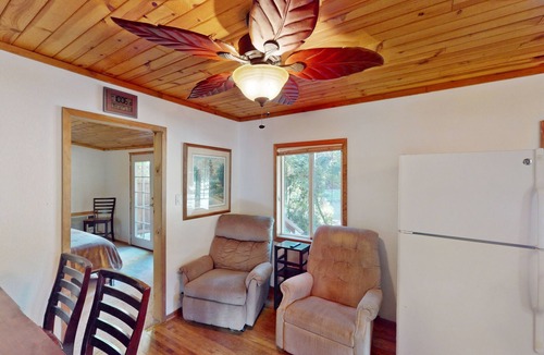 Cobb Cabin | Charming Cabin with 2 bedrooms. King bed and Queen Bed, 65" TV, Recliners, Deck