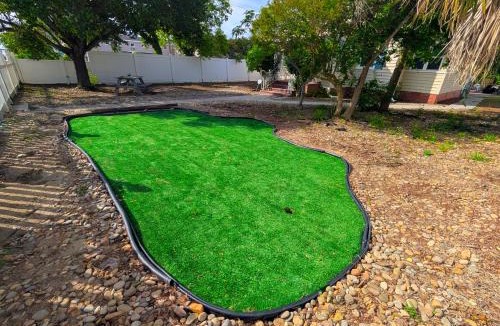 Myrtle Beach House | ﻿Charming Centrally Located Ocean View w Huge Private Yard, Patio, Firepit, & BBQ