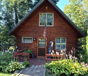 New Bedford House | Charming Creekside Log Cabin with Wood Burning Stove Overlooking the Neshannock Creek, Western PA