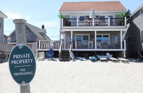 Minot House | Charming! Direct ocean front house on private Minot beach in Scituate Sleeps 11.