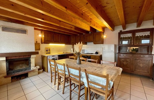 Saint-Pierre-du-Champ Cottage | Charming Cottage: 4 Bedrooms, Fireplace, Enclosed Courtyard & Garage in Tranquil Village
