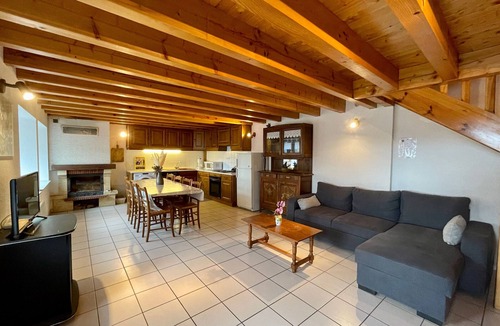 Saint-Pierre-du-Champ Cottage | Charming Cottage: 4 Bedrooms, Fireplace, Enclosed Courtyard & Garage in Tranquil Village