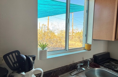 Tucson Apartment | Charming Gated Tiny House on 2 Acres! Towering Saguaros, Endless Trails!