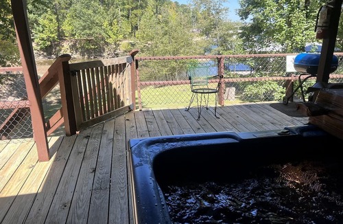 Mount Ida Cabin | Charming Historic Cabin for Group Getaway with Hot Tub and Resort Amenities on Lake Ouachita, Arkansas