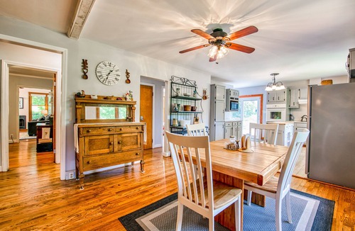 Alexander House | Charming home with fireplace, central AC, washer/dryer, & fast WiFi