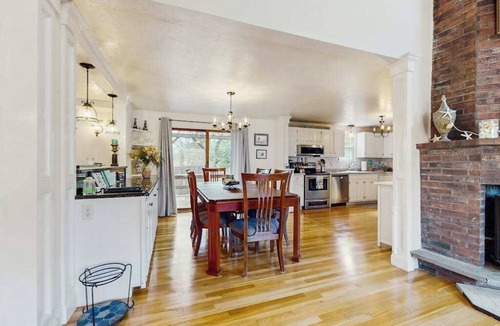 Osterville House | Charming home with open layout, deck, grill, AC, W/D, & yard