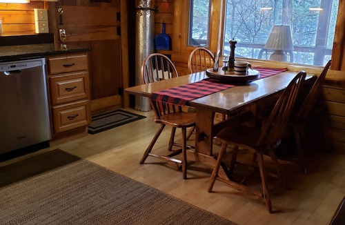 Greentown Cabin | Charming lakefront log cabin with private dock-for your boat & jet ski