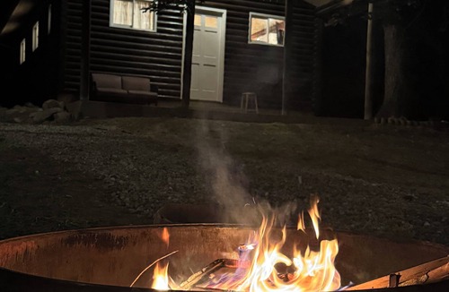 Kimbolton Cabin | Charming log cabin on back gravel road with peace, quiet & the amenities of home