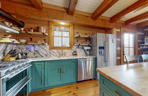 Sylva Cabin | Charming Log Cabin with Long Range Views, Wifi, and Private Hot Tub
