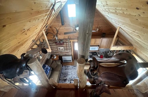 Pony Cabin | Charming Log Cabin with Mountain Views near Trails in Pony, Montana