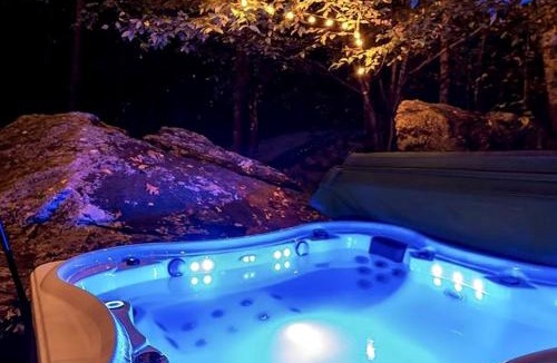 Springvale House | Charming Luxury Hobbit House with Private Hot Tub in Tranquil Woodlands on Littlefield Pond in Springvale, Maine