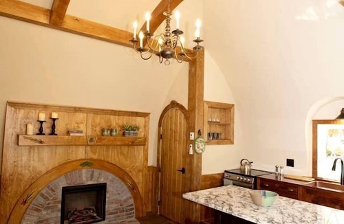 Springvale Cabin | Charming Luxury Hobbit House with Private Hot Tub in Tranquil Woodlands on Littlefield Pond in Springvale, Maine