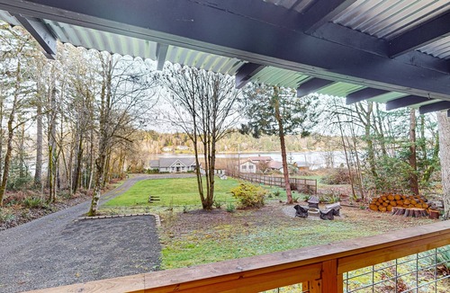 Shelton House | Charming modern farmhouse with water views, fire pit