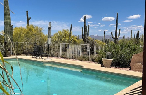 Cortaro House | Charming Southwest-Style Home with Pool, Birds & Wildlife plus Mountain Views