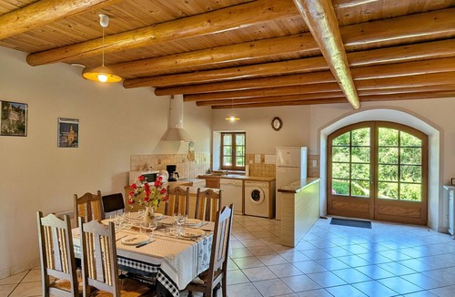 Allegre Cottage | Charming Stone House with Creek, Near Medieval Village, Pet-Friendly