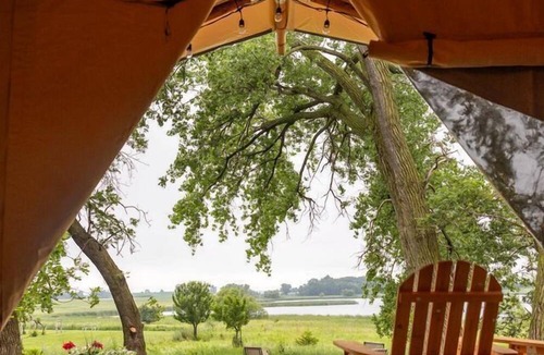 Currie RV Rental | Charming Vineyard Glamping Tent with Wine Tastings near Lake Shetek in Currie, Minnesota