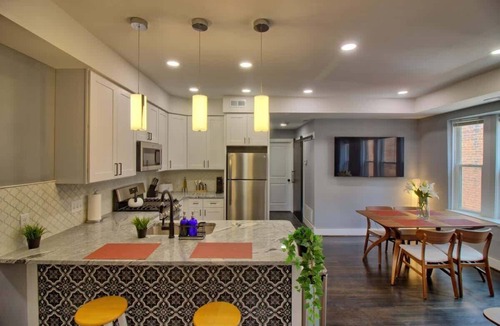 Tower Grove South Apartment | Chic 2BR Gem | TG Park | Patio+Yard+W/D+Workspace
