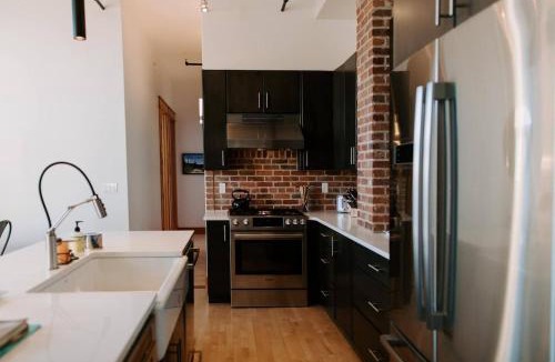 Sheridan House | Chic 3BR Industrial Loft Main St w Garage