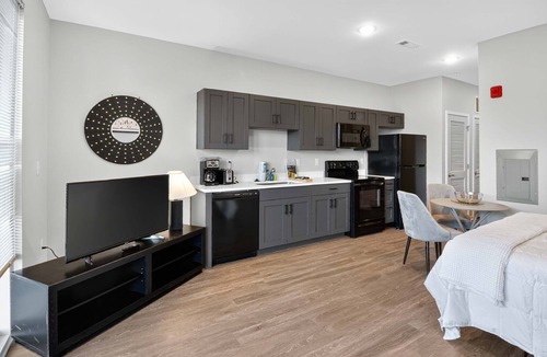 Bloomington Apartment | Chic Modern Studio Close to Campus & Shops