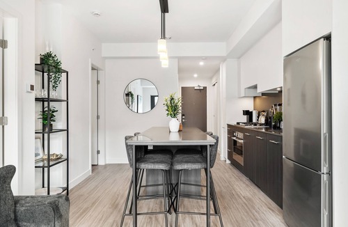 Eau Claire Apartment | City Lights & River Sights 2BR, AC, XL Patio