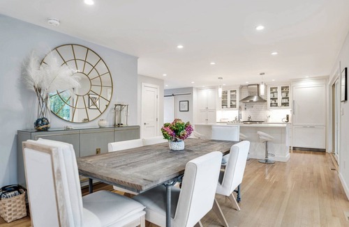 Quogue House | Classic Shingled Cape in Quogue, Private Pool, Expansive Deck, Prime.