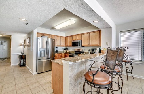 Crescent Beach Condo | Clean Oceanfront Condo, Tile and Hardwood Floors, Pool | Crescent Shores - S 406
