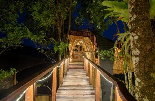 Melayang Villa | Cliffside Bamboo Treehouse with Heated Pool and View