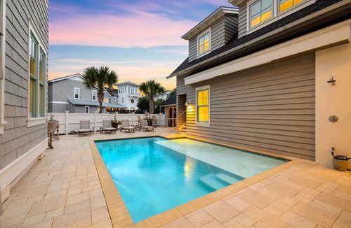 WaterSound Beach House | Coastal Getaway with Private Pool, Elevator, Lookout Tower and Golf Cart