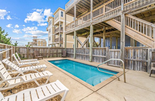 Waves House | Coastal home with private pool, game room, media lounge, oceanside deck