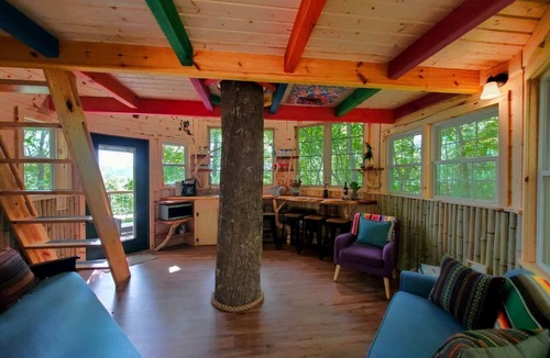 Copperhill Cabin | Colorful Treehouse with Beautiful Mountain Views in Copperhill, Tennessee