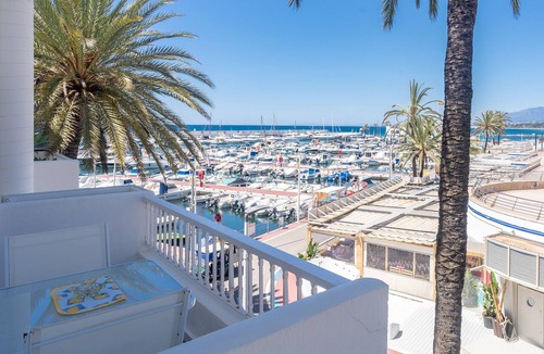 Marbella Seafront Promenade Apartment | Comfortable Apartment at Yacht Club with Sea View, Wi-Fi, and Air Conditioning