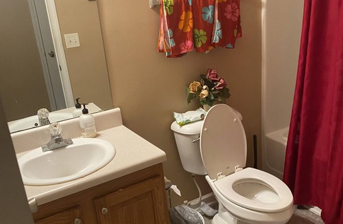 Jonesboro House | Comfortable Bedroom and Full Bathroom