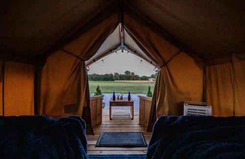 Cassville Other | Comfortable Glamping Tent with Fire Pit and Stream Access Near Mark Twain National Forest in Missouri