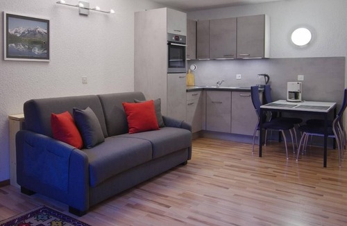 Grimentz Apartment | Comfortable studio for 2-4 persons : Living room with 2 single sofa-beds and 1 double sofa-bed - new
