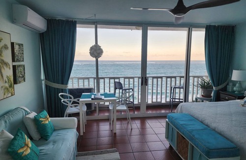 Condado Condo | Condado Beachfront Studio, Incredible view, next to Mariott, secure, king bed