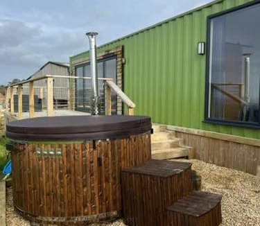 Newton St Loe House | Contemporary Container with hot tub