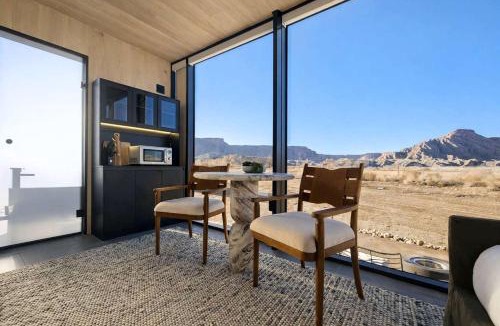 Torrey House | Contemporary Mirror Cabin Escape with Stargazing & Desert Views near Capitol Reef, Torrey Utah