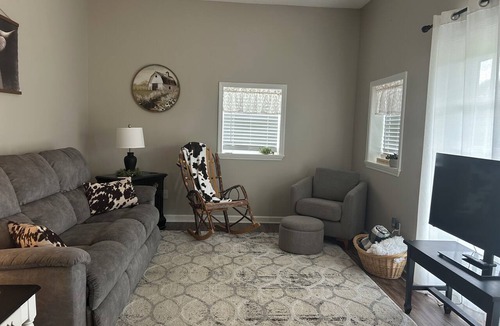 Abbeville Apartment | Converted Milking Parlor with gorgeous farm views! Complete with farm decor